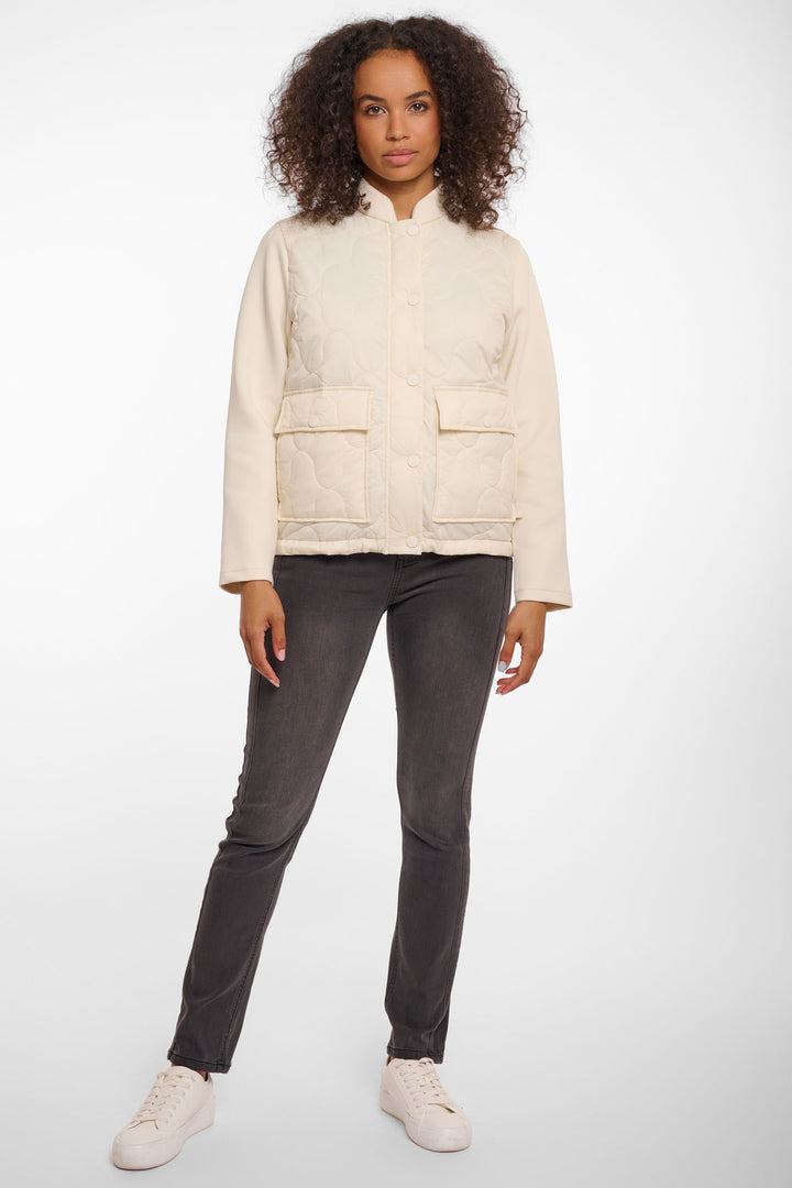 Rino & Pelle Jeltje Jacket Light Quilt Scuba Sleeves Birch Cream 7002521 - Experience Boutique