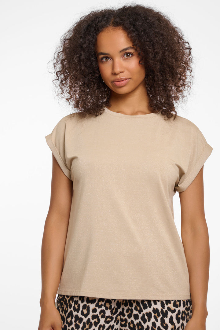Rino & Pelle Mieke Top Cap Sleeve Desert Beige 7002522 - Experience Boutique