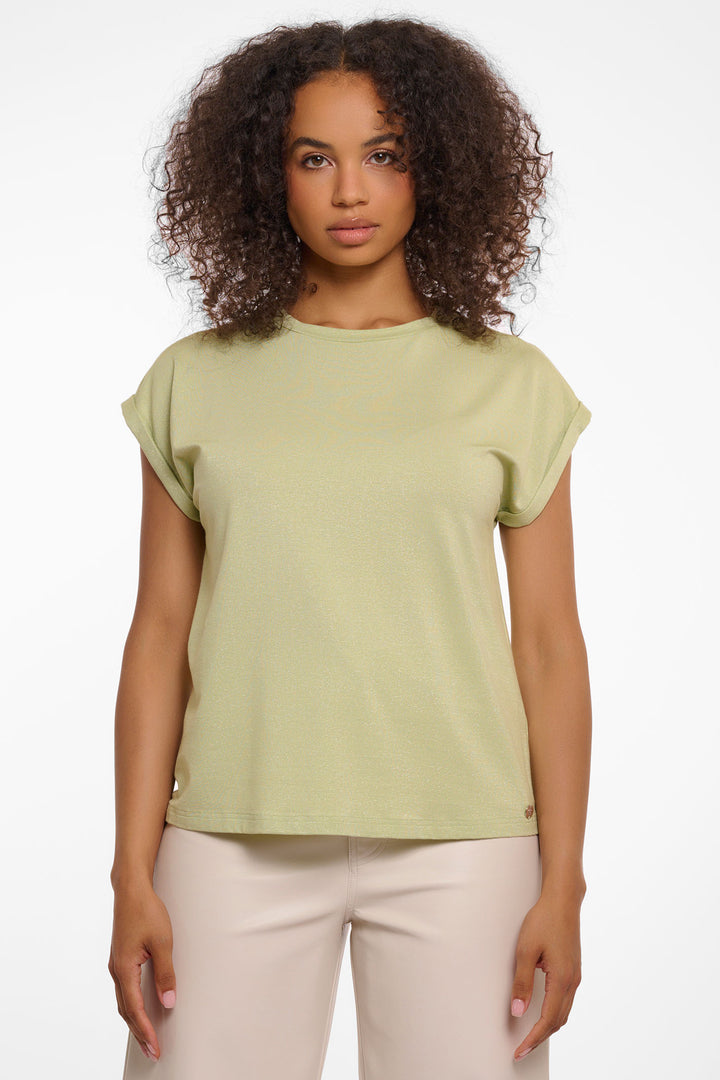 Rino & Pelle Mieke Top Cap Sleeve Fresh Leaf Green 7002522 - Experience Boutique