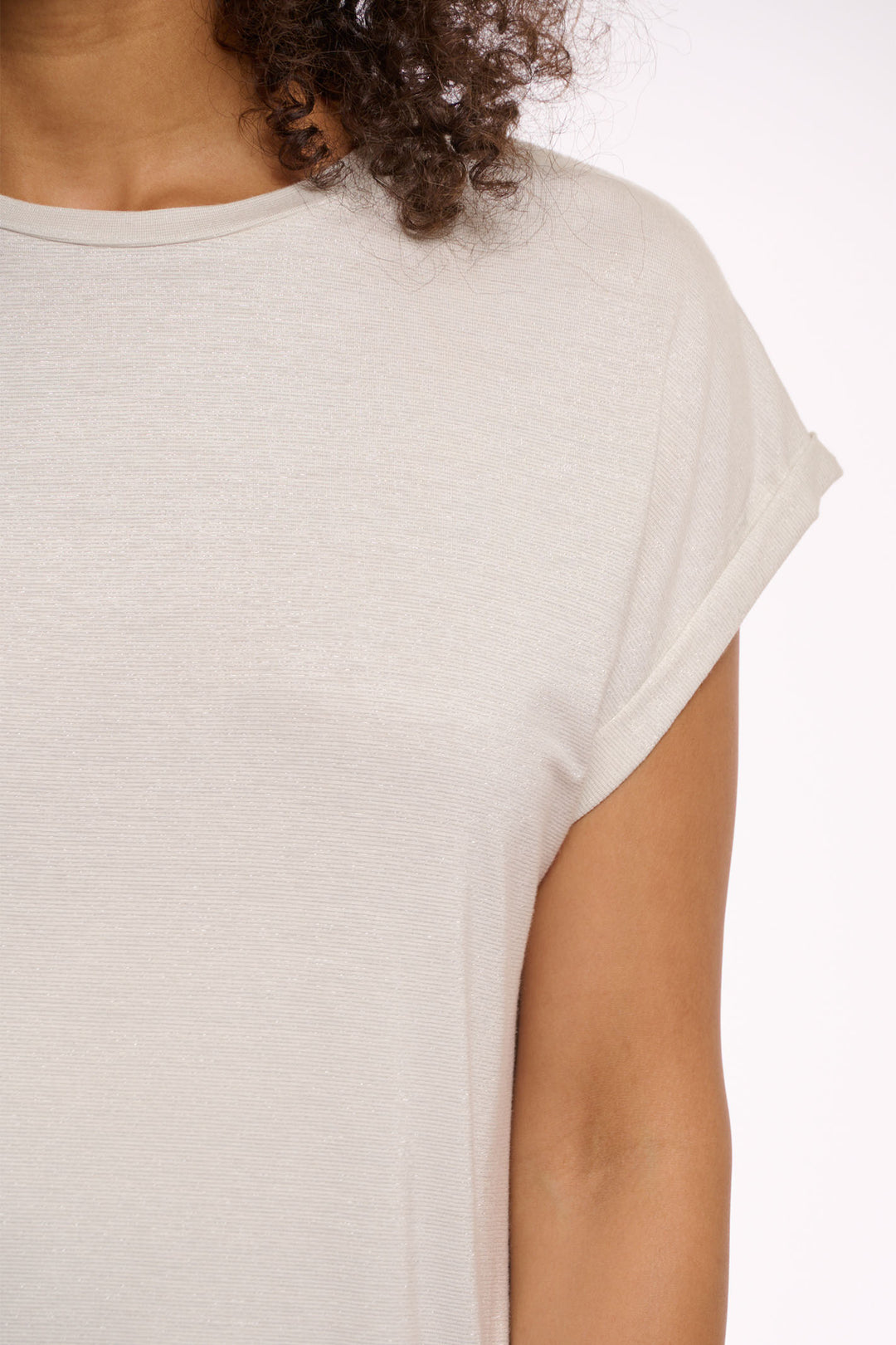 Rino & Pelle Mieke Top Cap Sleeve Snow White Beige 7002522 - Experience Boutique