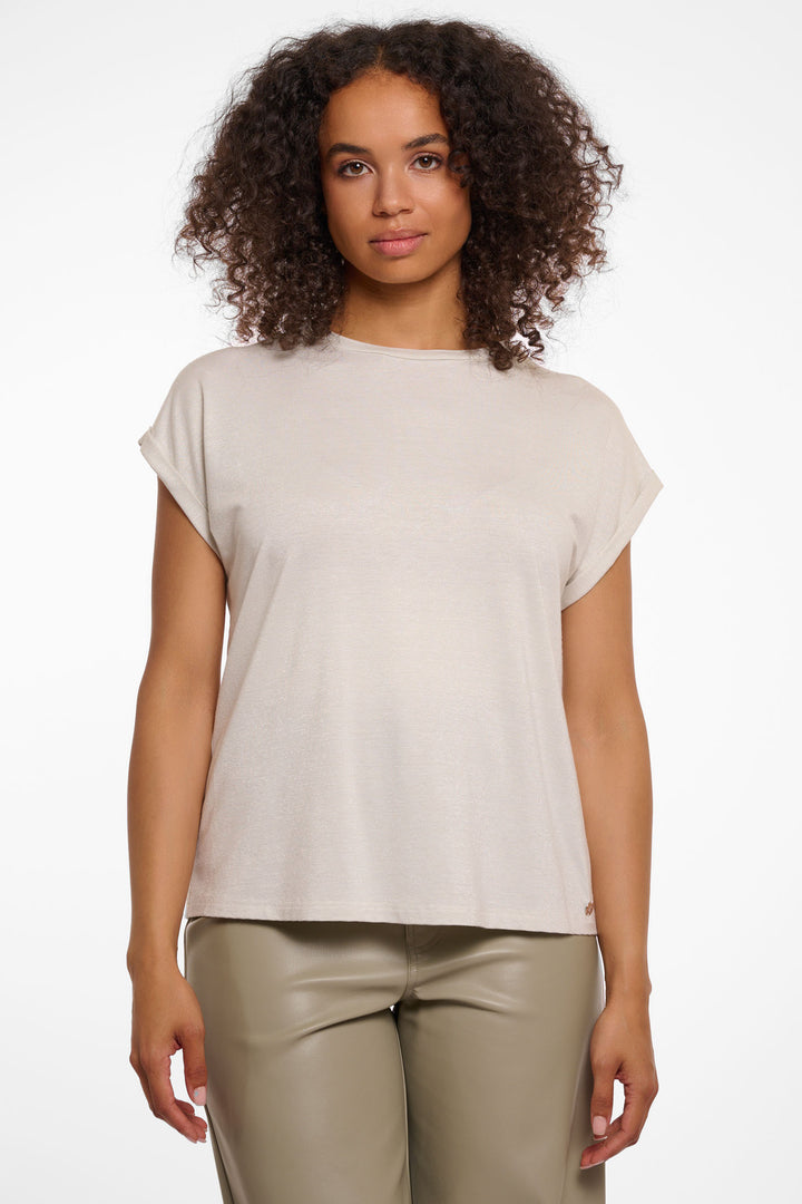 Rino & Pelle Mieke Top Cap Sleeve Snow White Beige 7002522 - Experience Boutique