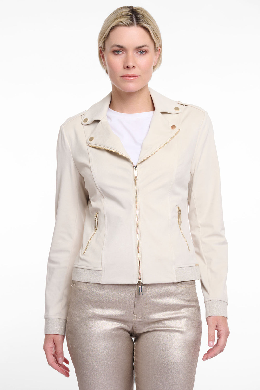 Rino & Pelle Mosha Biker Jacket Birch Cream 7002521 - Experience Boutique