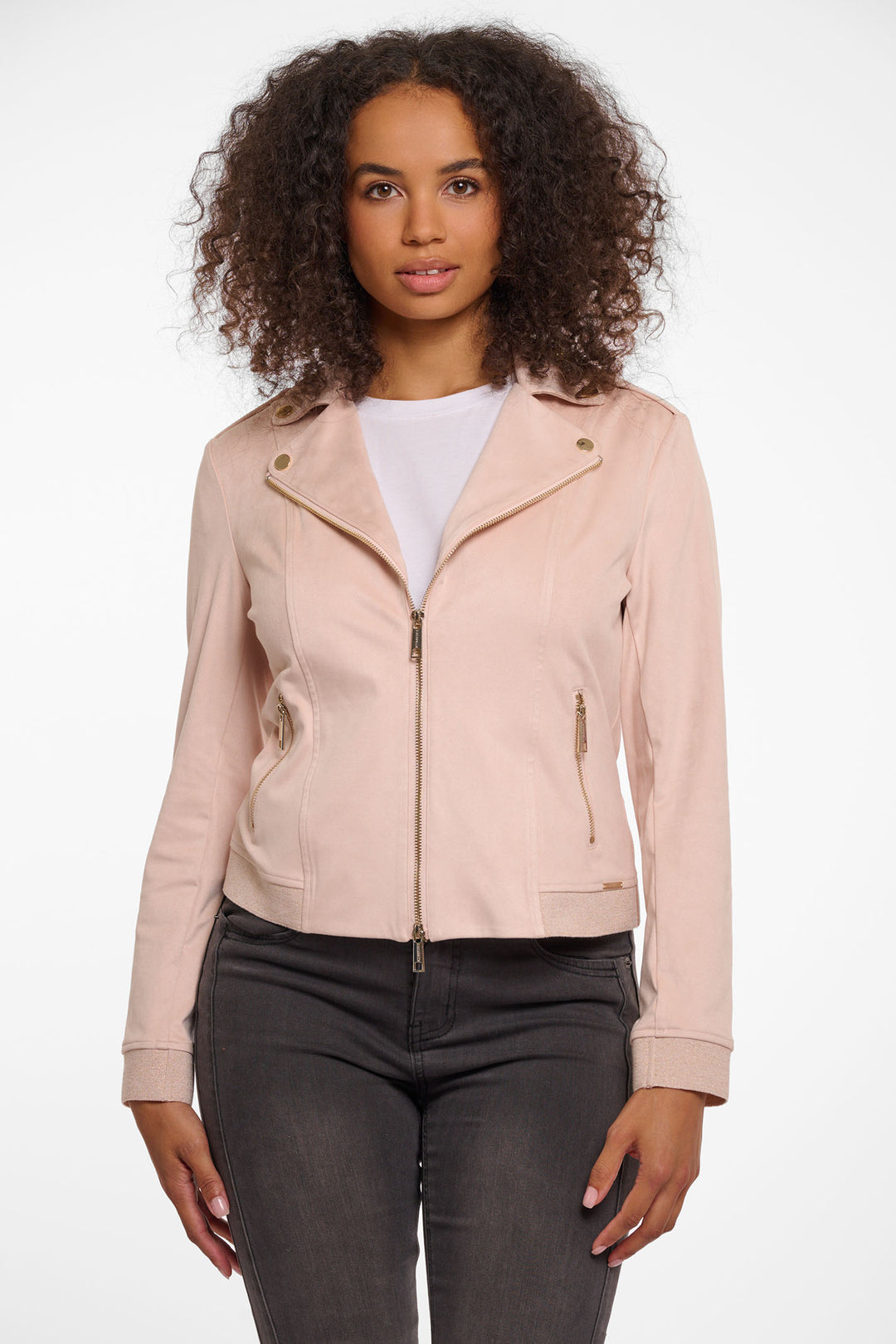 Rino & Pelle Mosha Biker Jacket Morganite Pink 7002521 - Experience Boutique