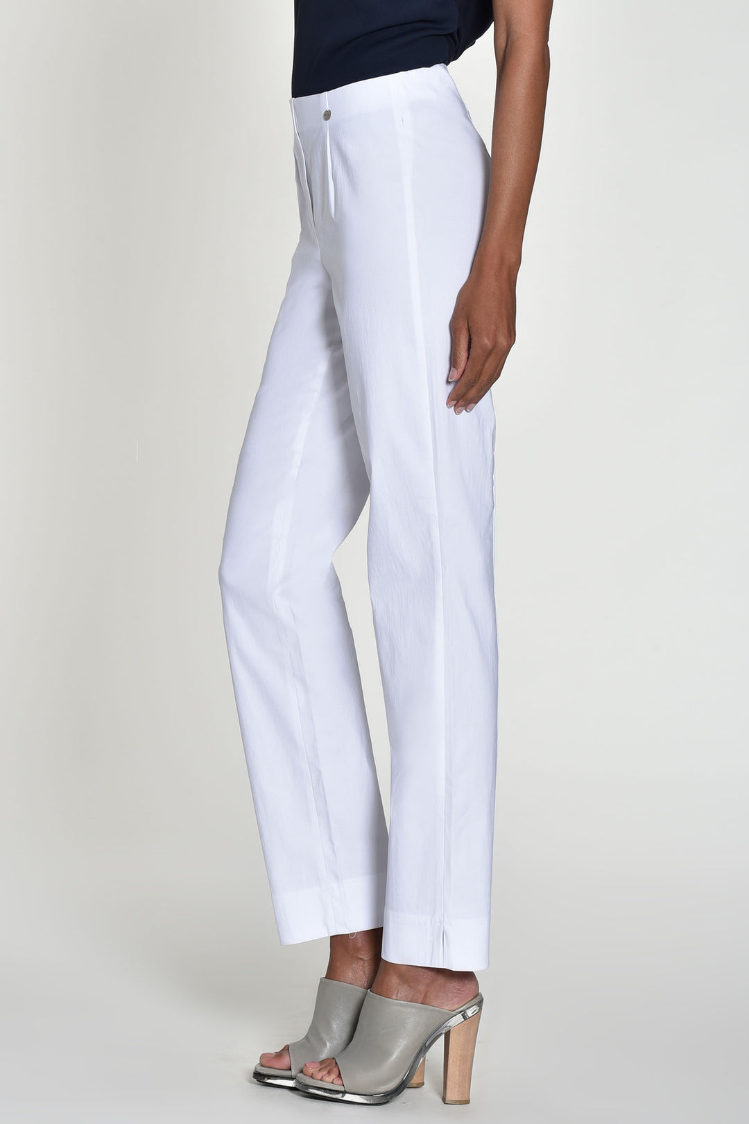 Robell 51412 5499 10 White Marie 78bm Trousers - Experience Boutique
