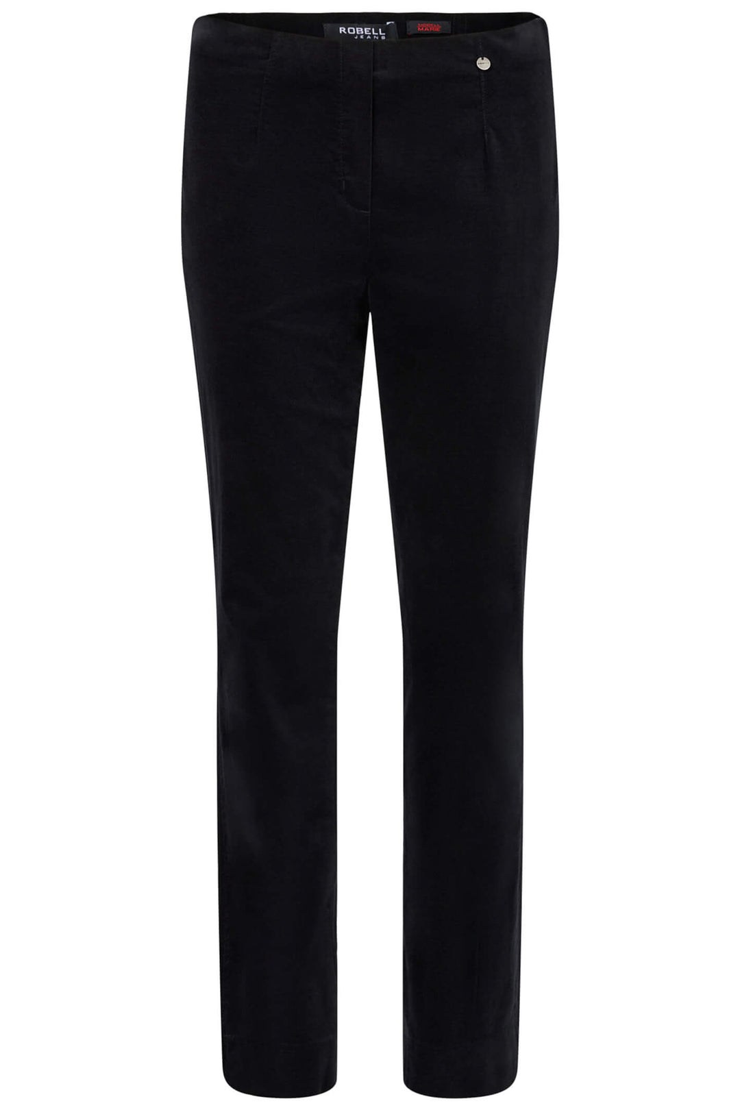 Robell 51414 90 Black Marie Velvet Trousers - Experience Boutique