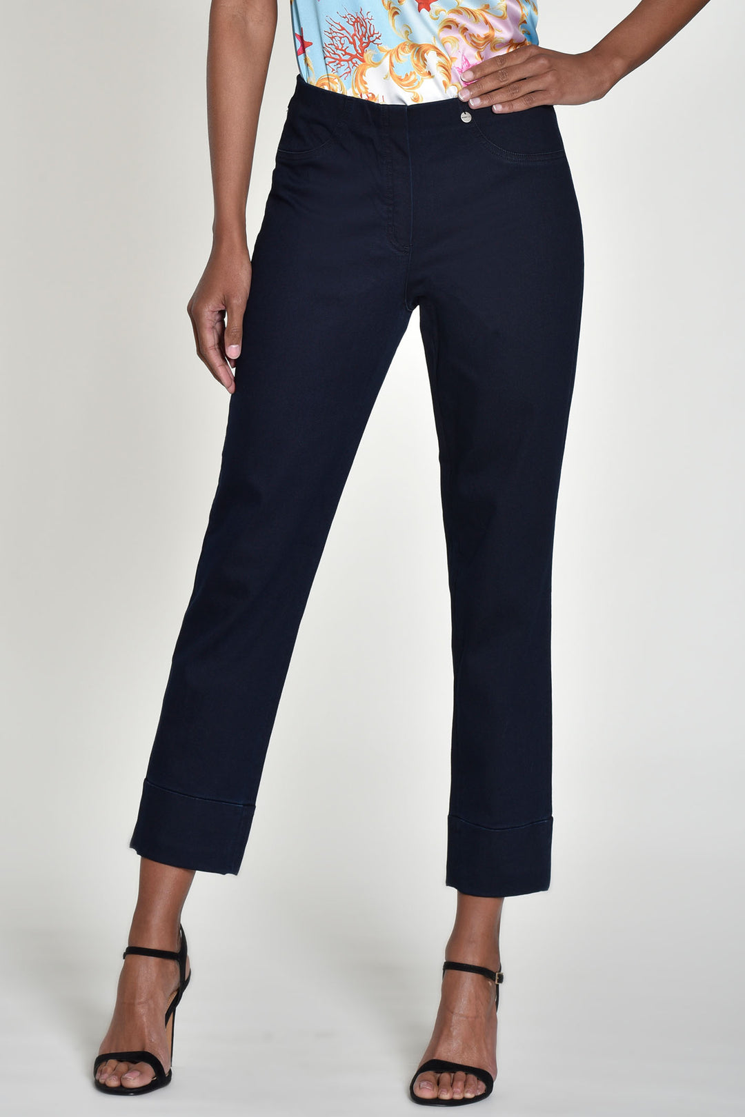 Robell 51628 5448 69 Bella 09 Navy Denim Trousers 68cm - Experience Boutique
