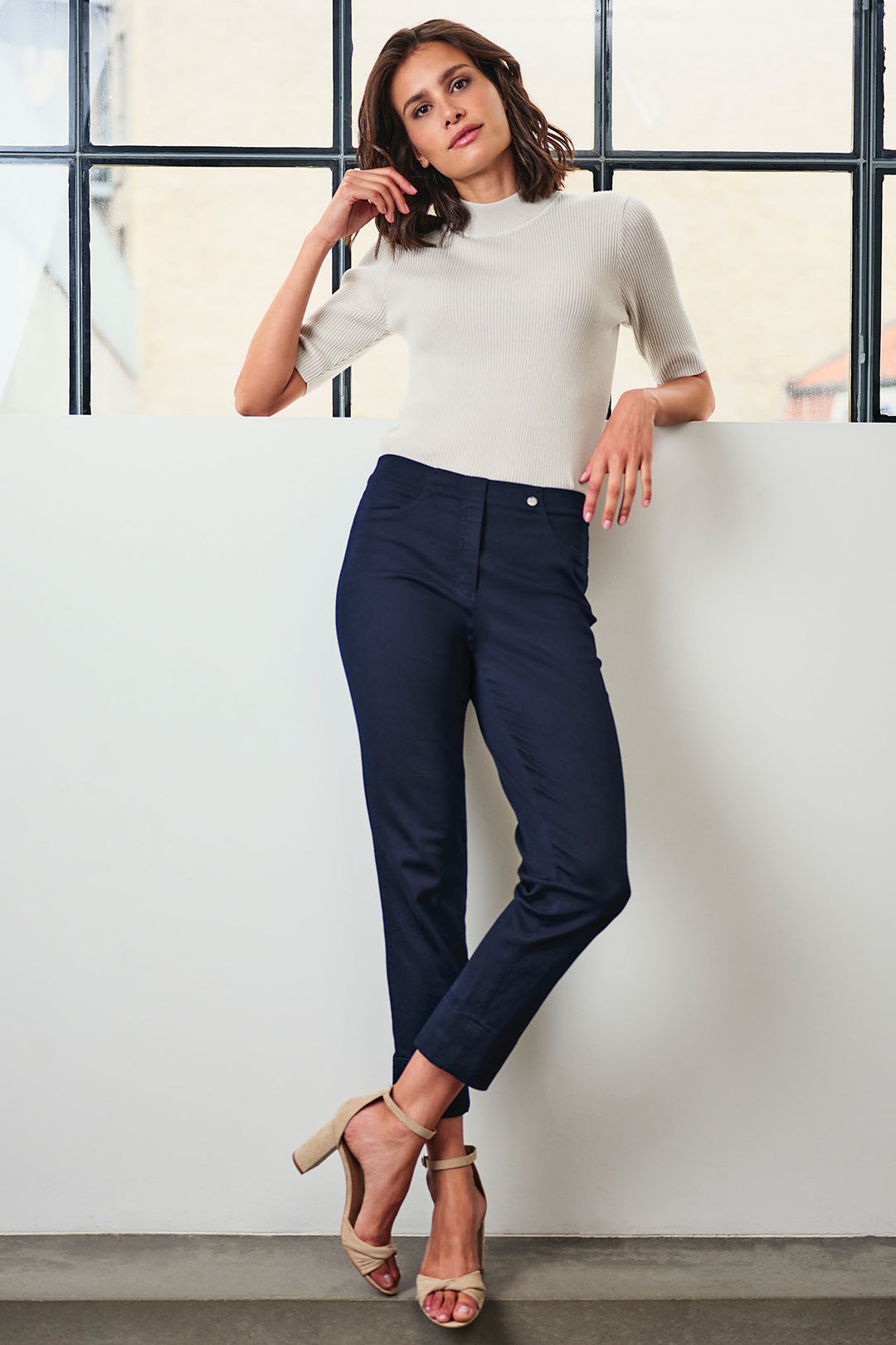 Robell 51628 5448 69 Bella 09 Navy Denim Trousers 68cm - Experience Boutique