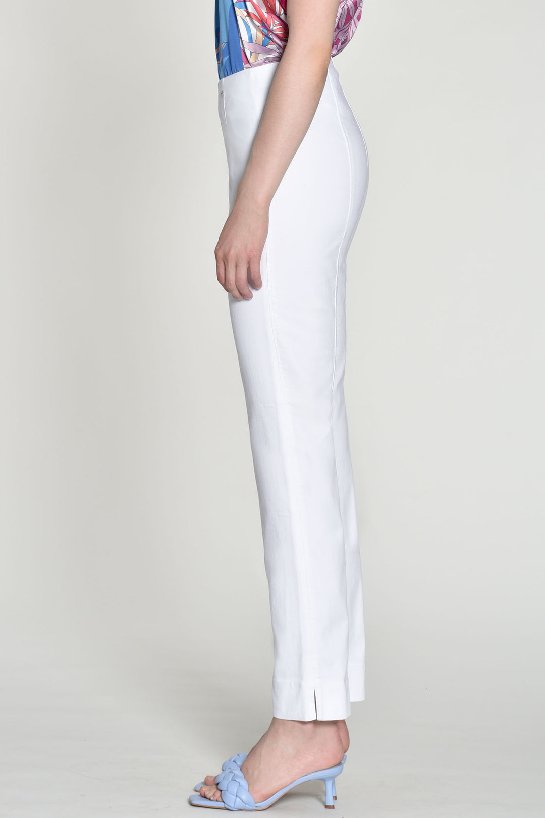 Robell 51639 5448 10 Marie White Trousers 78cm - Experience Boutique