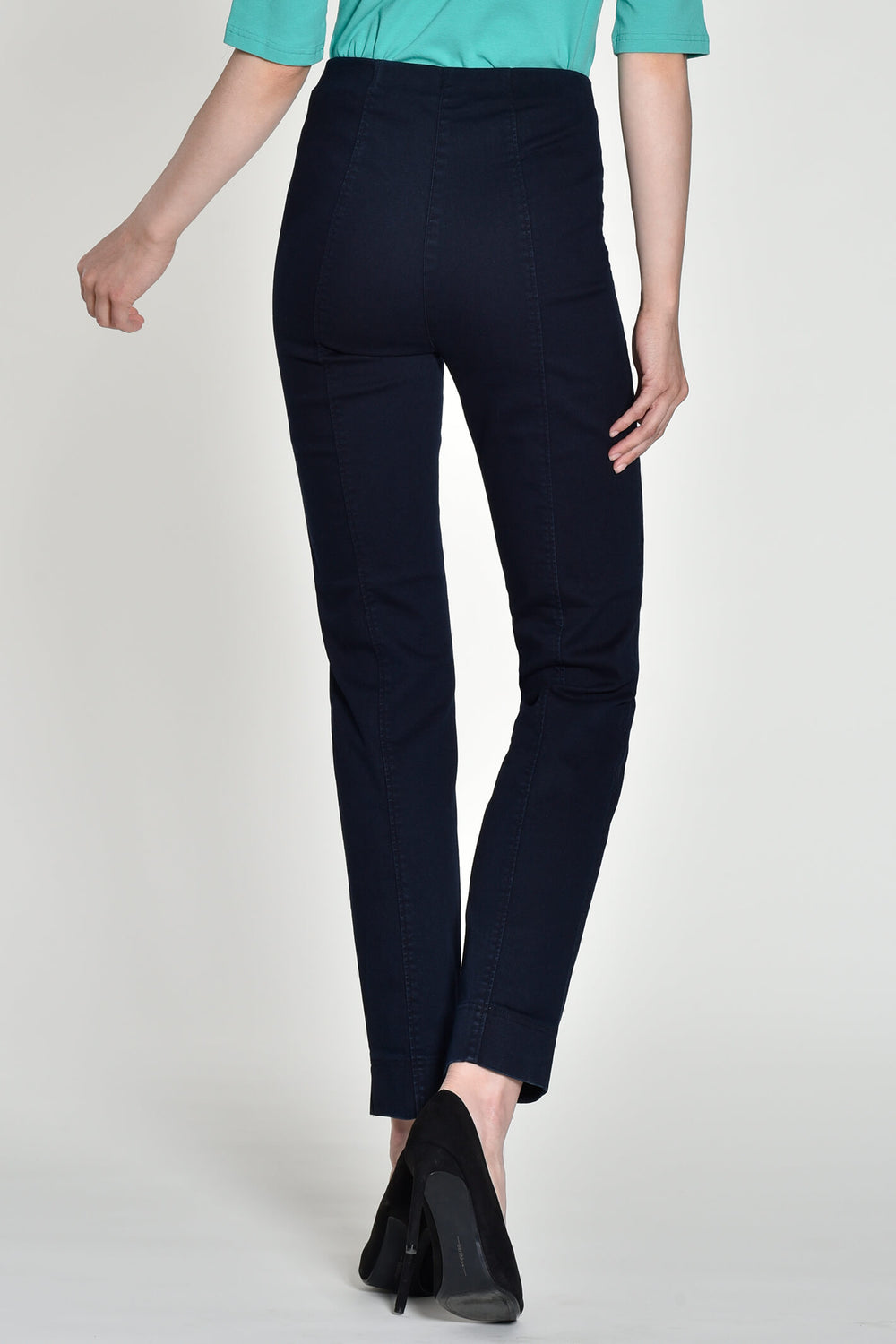 Robell 51639 69 Navy Marie Stretch Denim Trousers - Experience Boutique