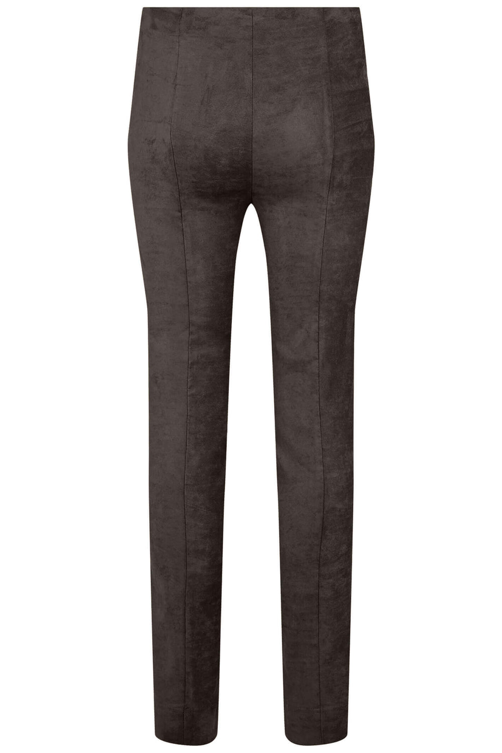 Robell 51673 39 Brown Stretch Faux Suede Trousers - Experience Boutique