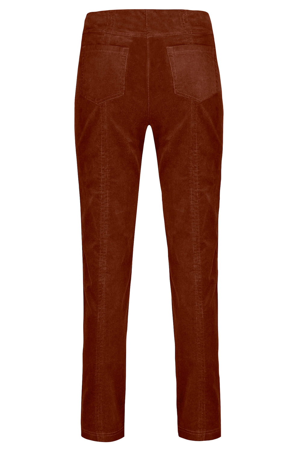 Robell 52457 290 Chestnut Brown Bella Needlechord Trousers - Experience Boutique