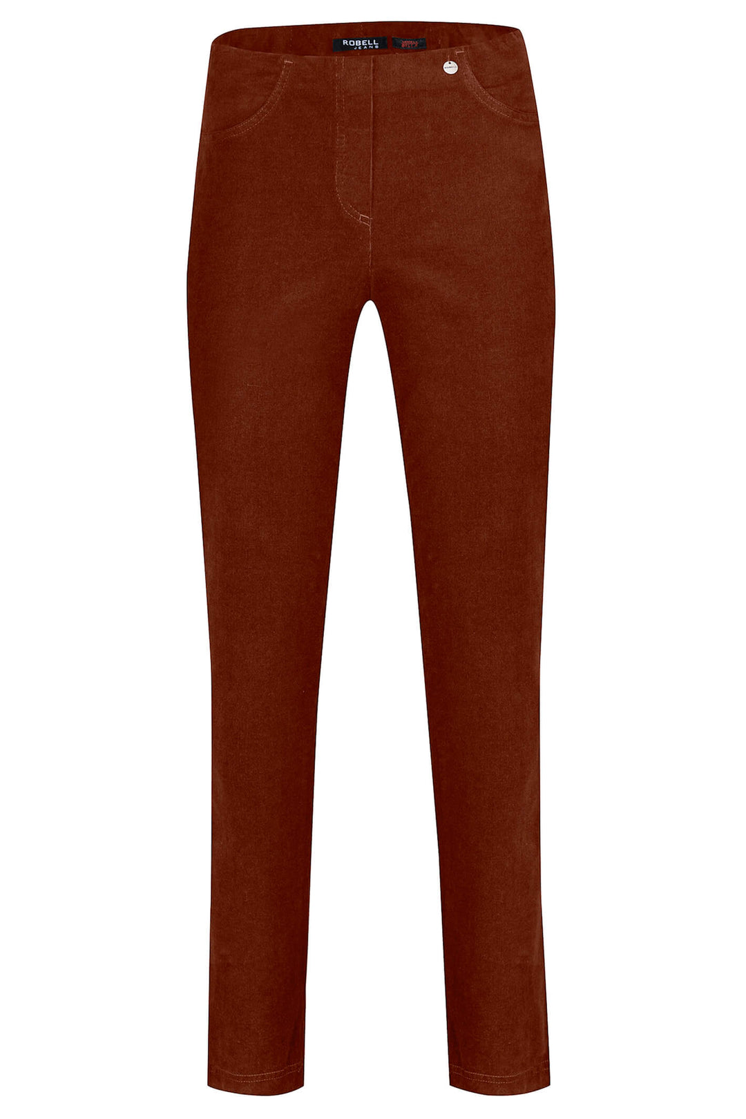 Robell 52457 290 Chestnut Brown Bella Needlechord Trousers - Experience Boutique
