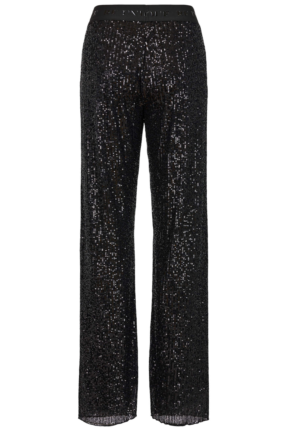 Robell 52608 90 Black Cindy Sequin Wide Leg Trousers - Experience Boutique
