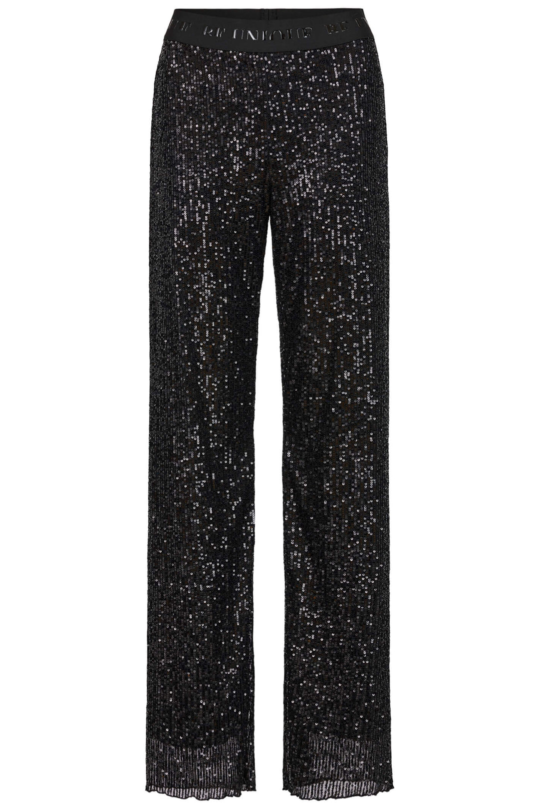 Robell 52608 90 Black Cindy Sequin Wide Leg Trousers - Experience Boutique