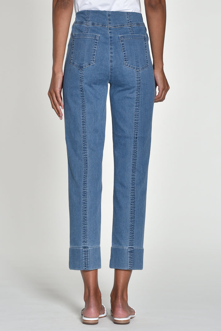 Robell Bella 09 Blue Denim Cropped Jeans 51628 5448 62 - Experience Boutique