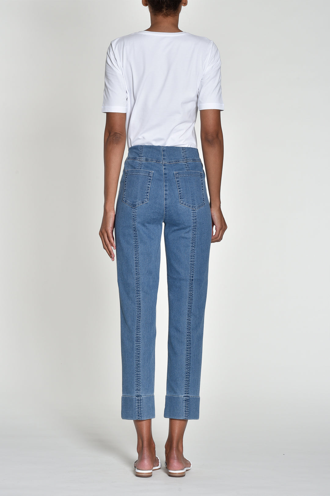Robell Bella 09 Blue Denim Cropped Jeans 51628 5448 62 - Experience Boutique