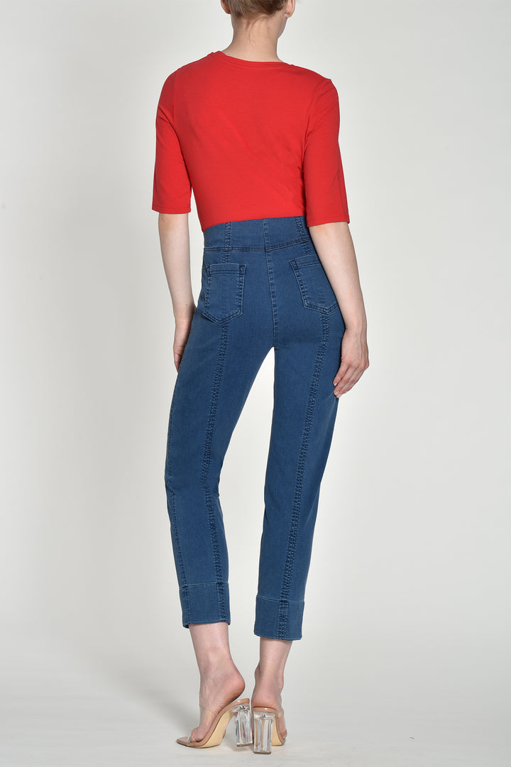 Robell Bella 09 Blue Denim Cropped Jeans 51628 5448 64 - Experience Boutique
