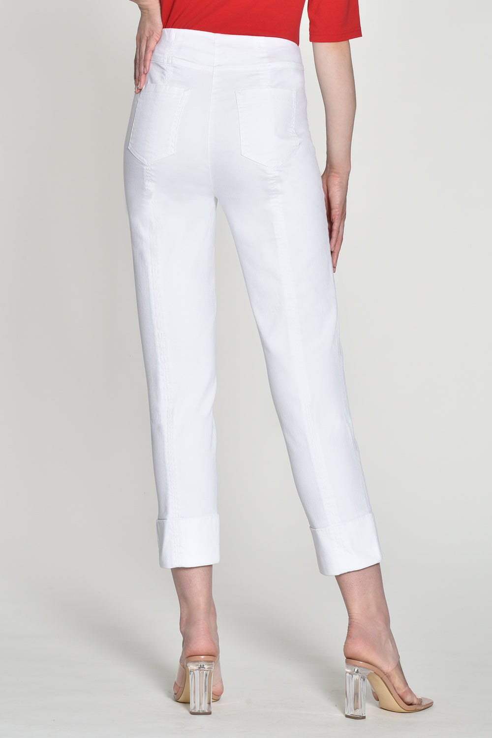 Robell Bella 09 White Denim Cropped Jeans 51628 5448 10 - Experience Boutique