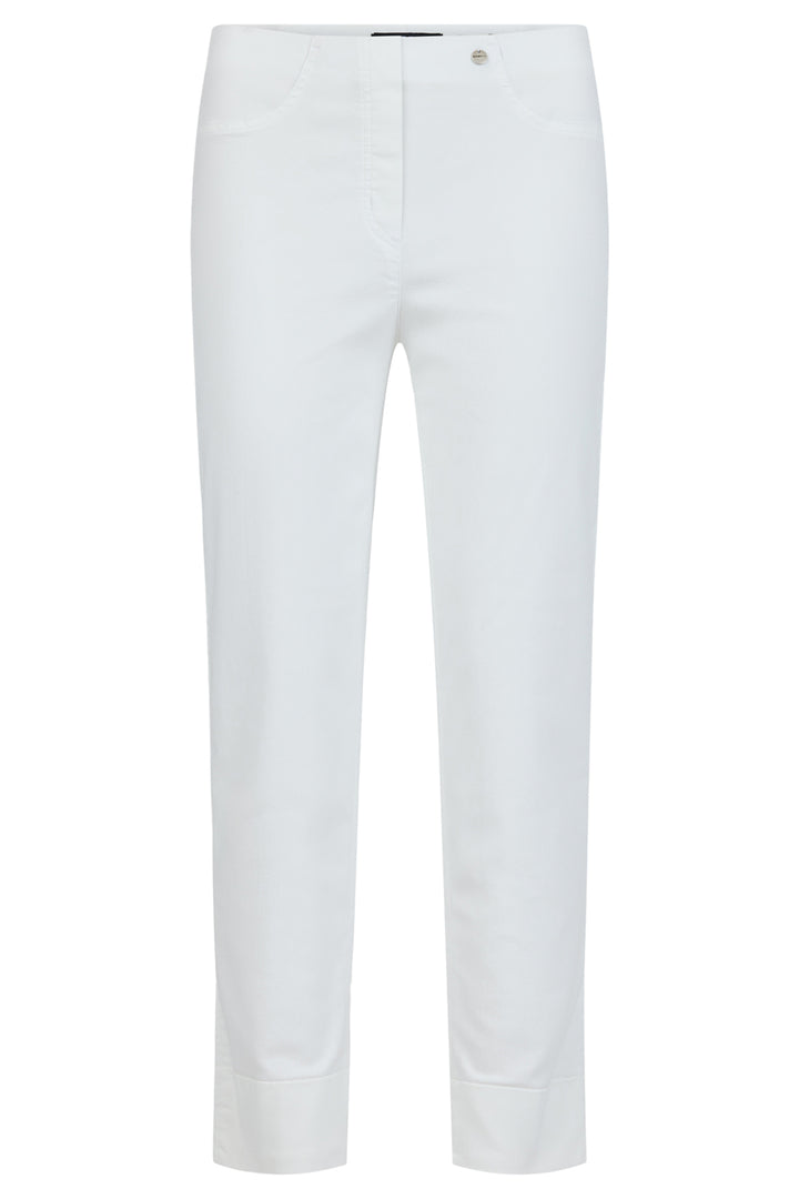 Robell Bella 09 White Denim Cropped Jeans 51628 5448 10 - Experience Boutique