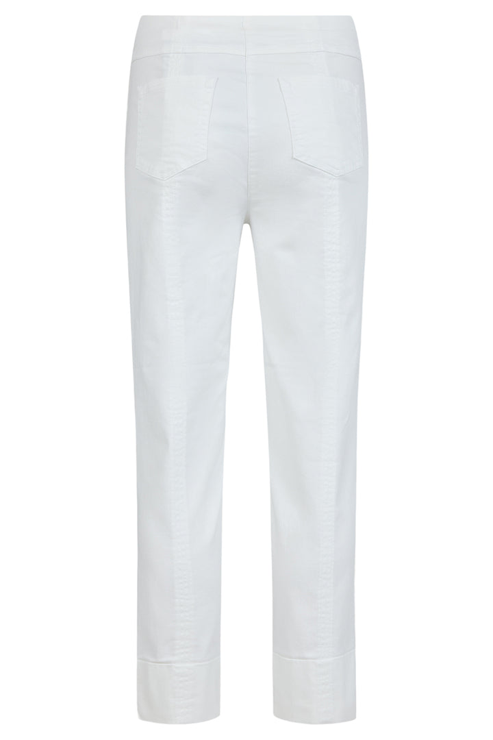 Robell Bella 09 White Denim Cropped Jeans 51628 5448 10 - Experience Boutique