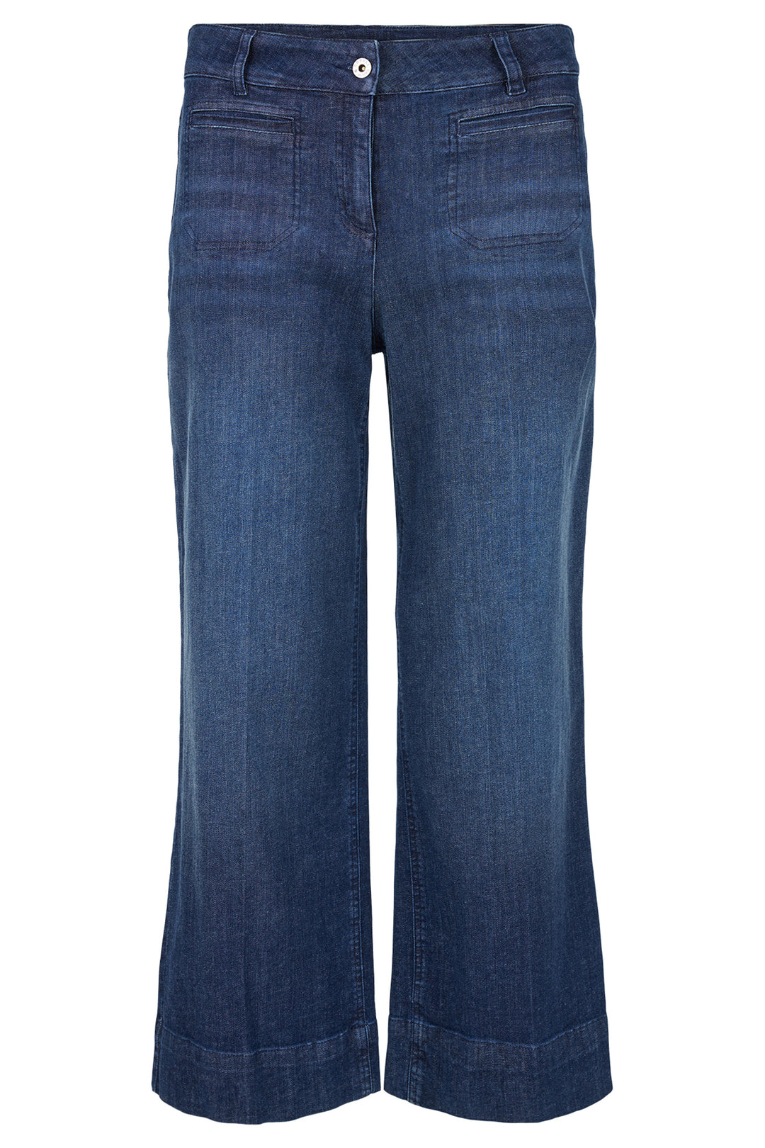 Robell Debby 09 Wide Leg Dark Wash Cropped Jeans 53606 54159 69 - Experience Boutique