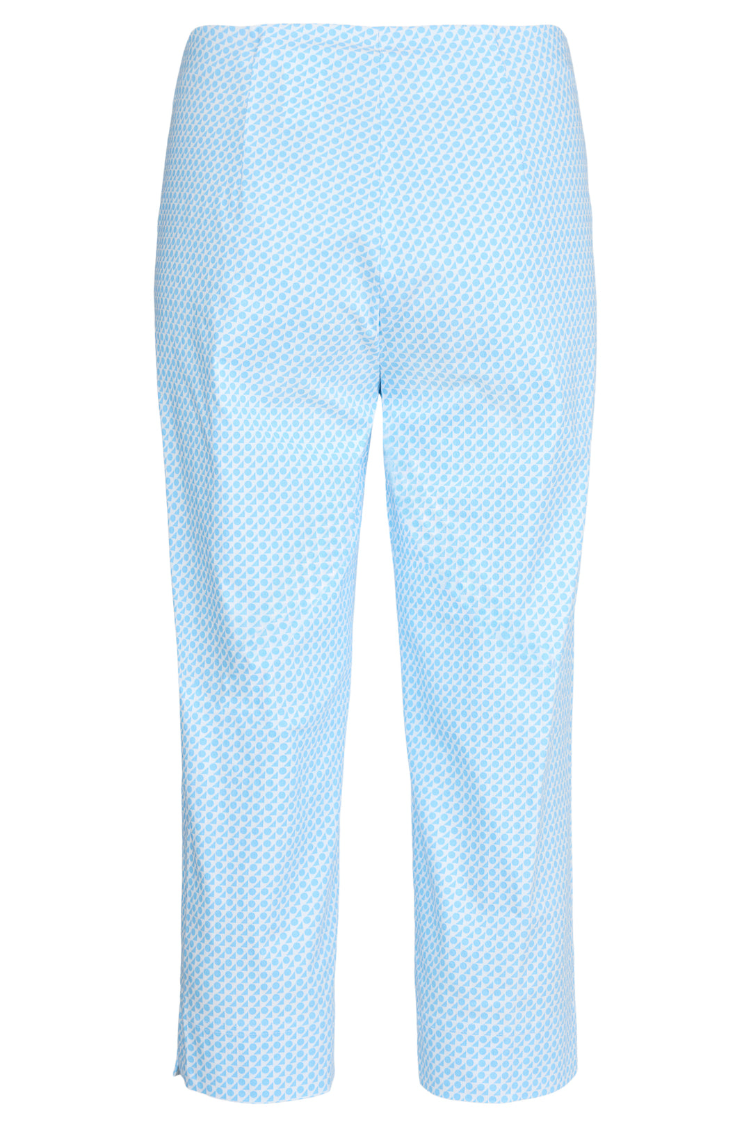 Robell Marie 07 Light Blue Print Pull-On Trousers 55cm 51659 55110 62