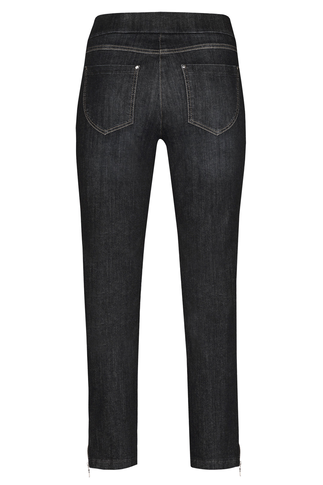 Robell Nena 09 Black Slim Fit Stretch Denim 7/8 Cropped Jeans 52489 54139 90 - Experience Boutique