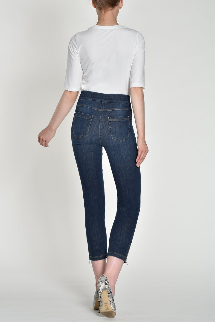 Robell Nena 09 Blue Slim Fit Stretch Denim 7/8 Cropped Jeans 52489 54139 64 - Experience Boutique