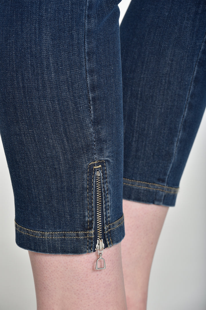 Robell Nena 09 Blue Slim Fit Stretch Denim 7/8 Cropped Jeans 52489 54139 64 - Experience Boutique