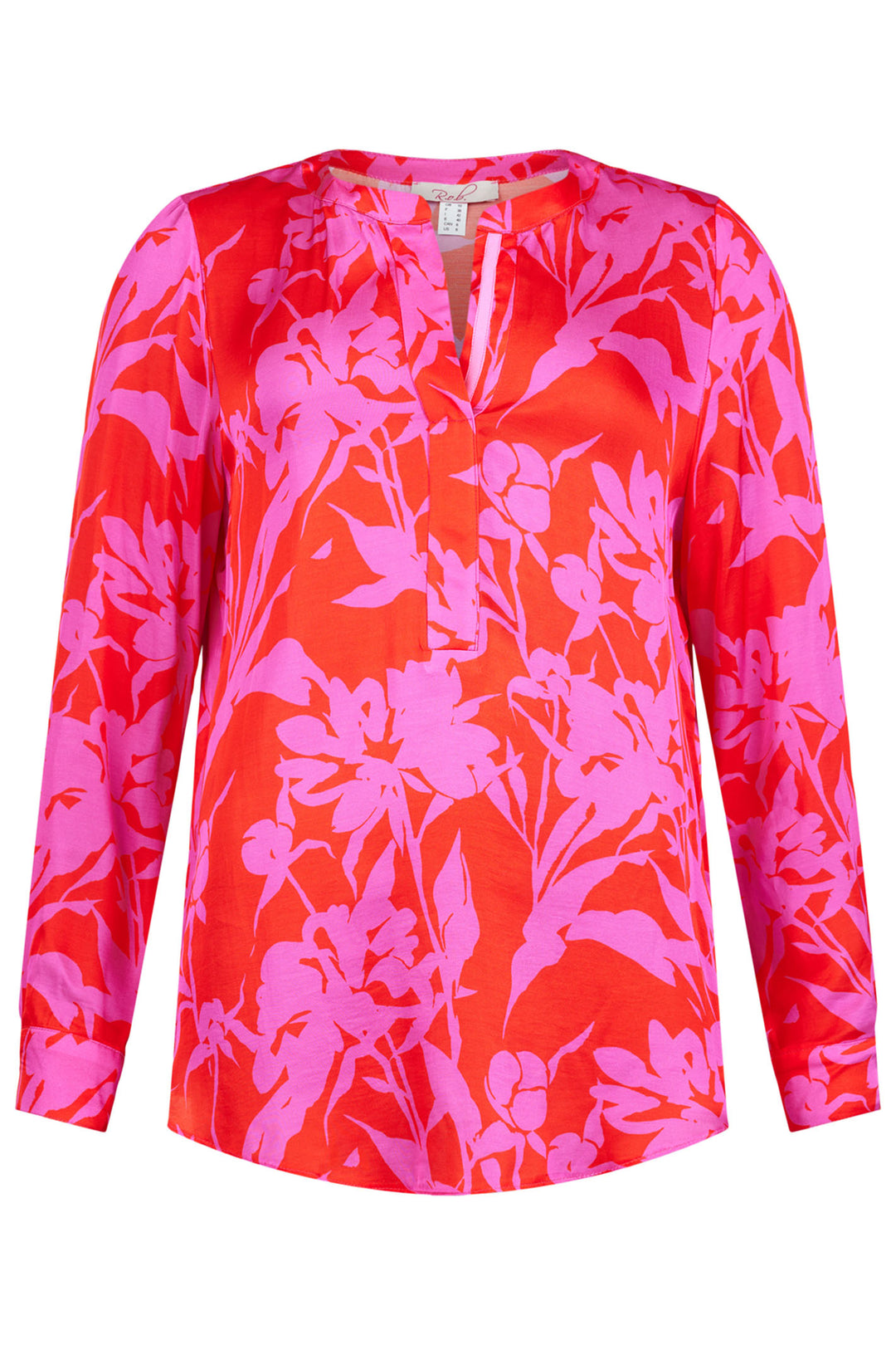 Robell R.O.B 56437 32 Red & Hot Pink Print Hannah Blouse - Experience Boutique