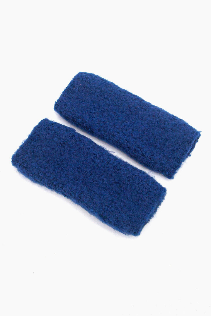Royal Blue Textured Wrist Warmers