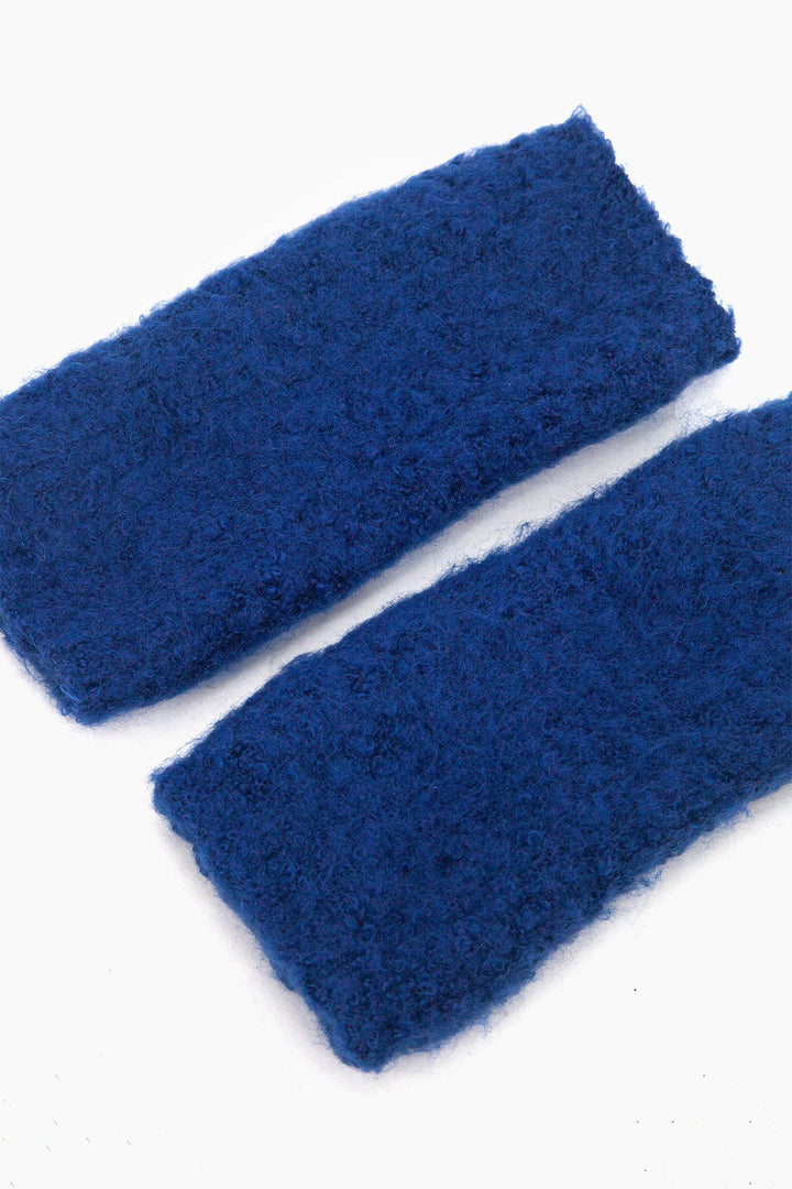 Royal Blue Textured Wrist Warmers
