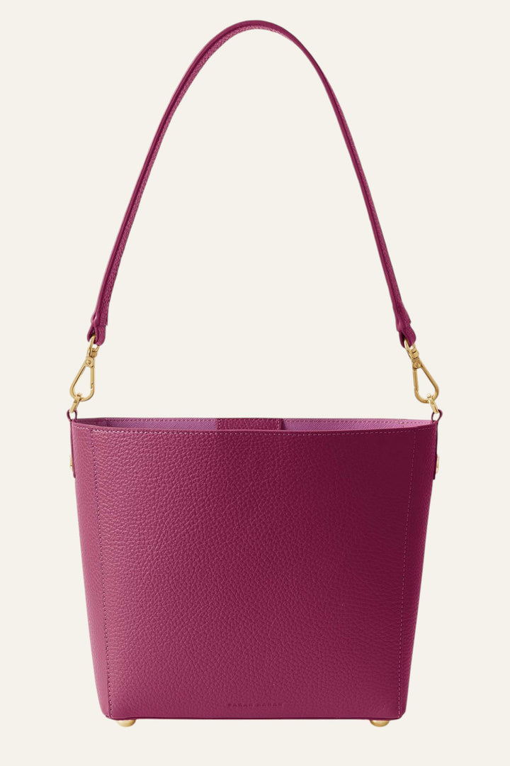 Sarah Haran Mini S Tote Bag Cheri Pink With Gold Hardware