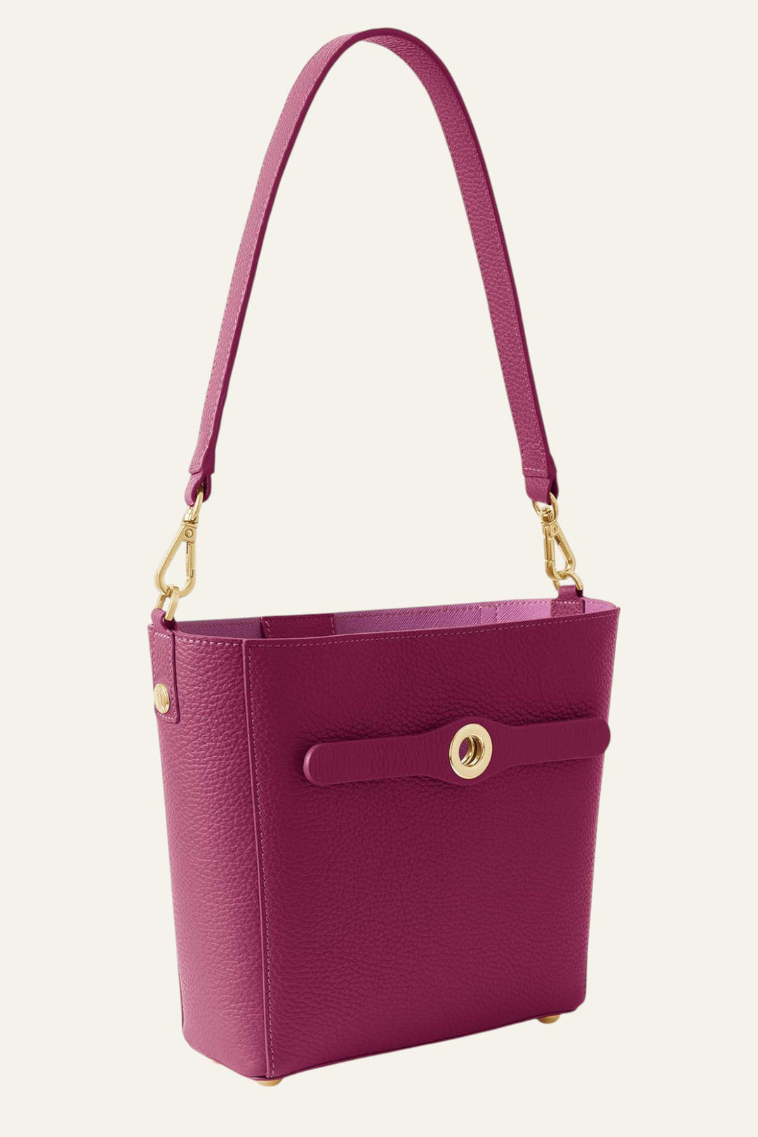 Sarah Haran Mini S Tote Bag Cheri Pink With Gold Hardware