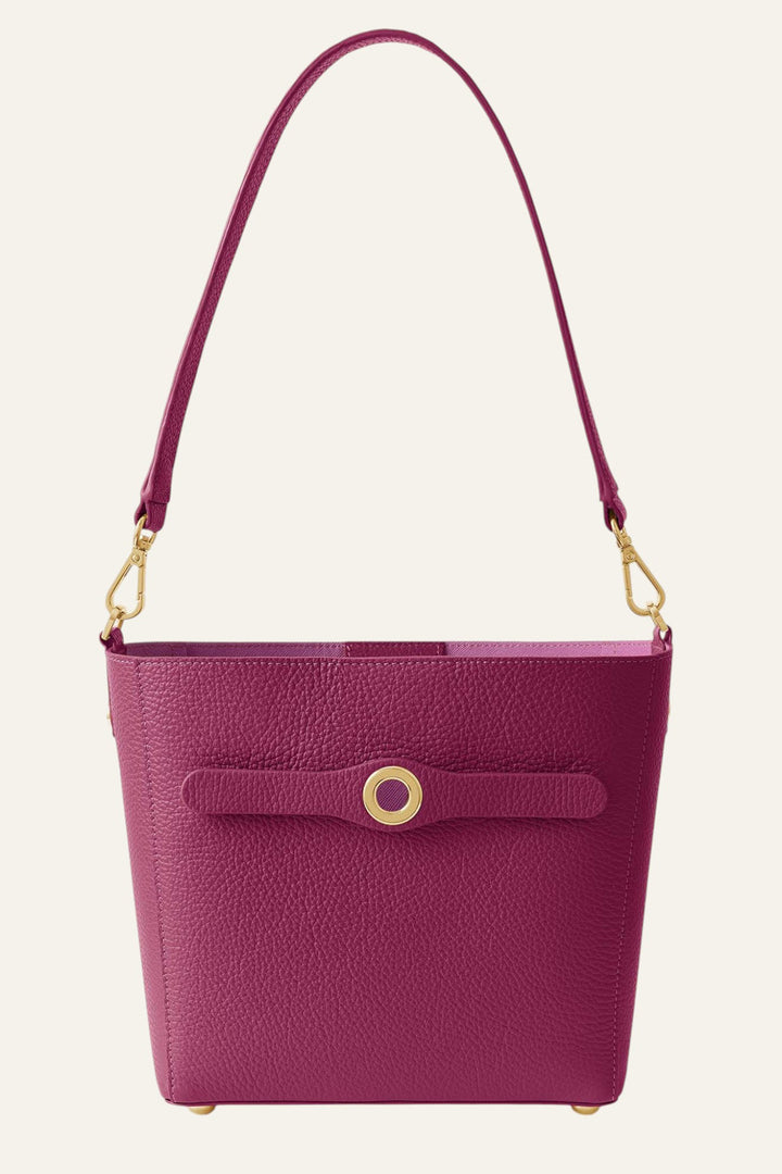 Sarah Haran Mini S Tote Bag Cheri Pink With Gold Hardware