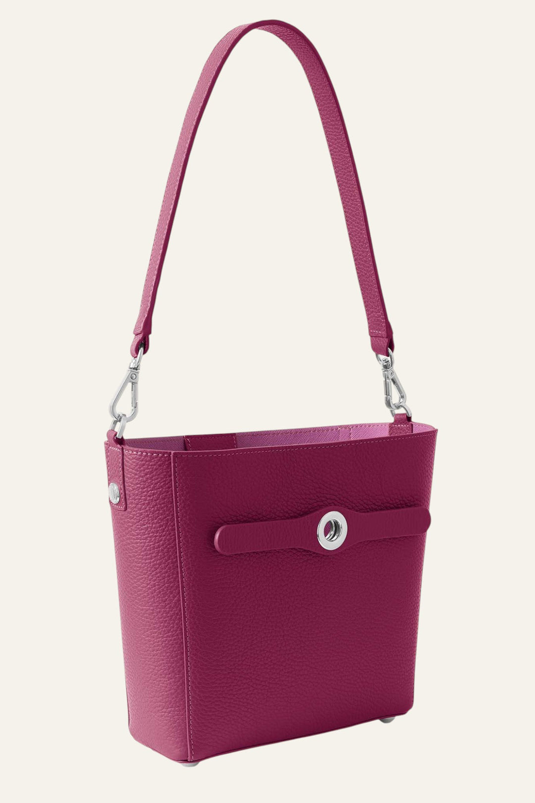 Sarah Haran Mini S Tote Bag Cheri Pink With Silver Hardware