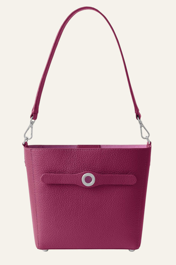 Sarah Haran Mini S Tote Bag Cheri Pink With Silver Hardware