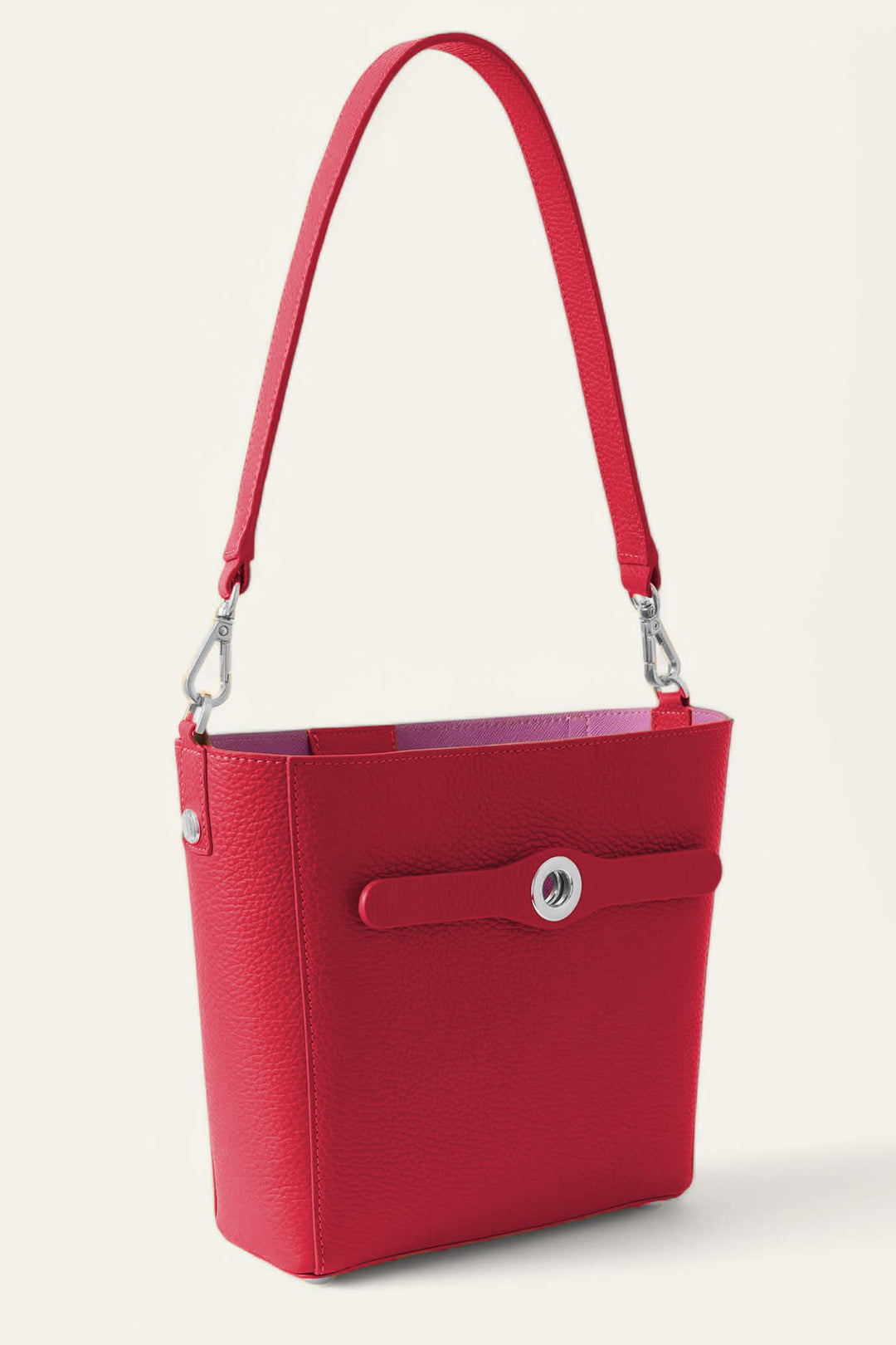 Sarah Haran Mini S Tote Bag Pillarbox Red With Silver Hardware