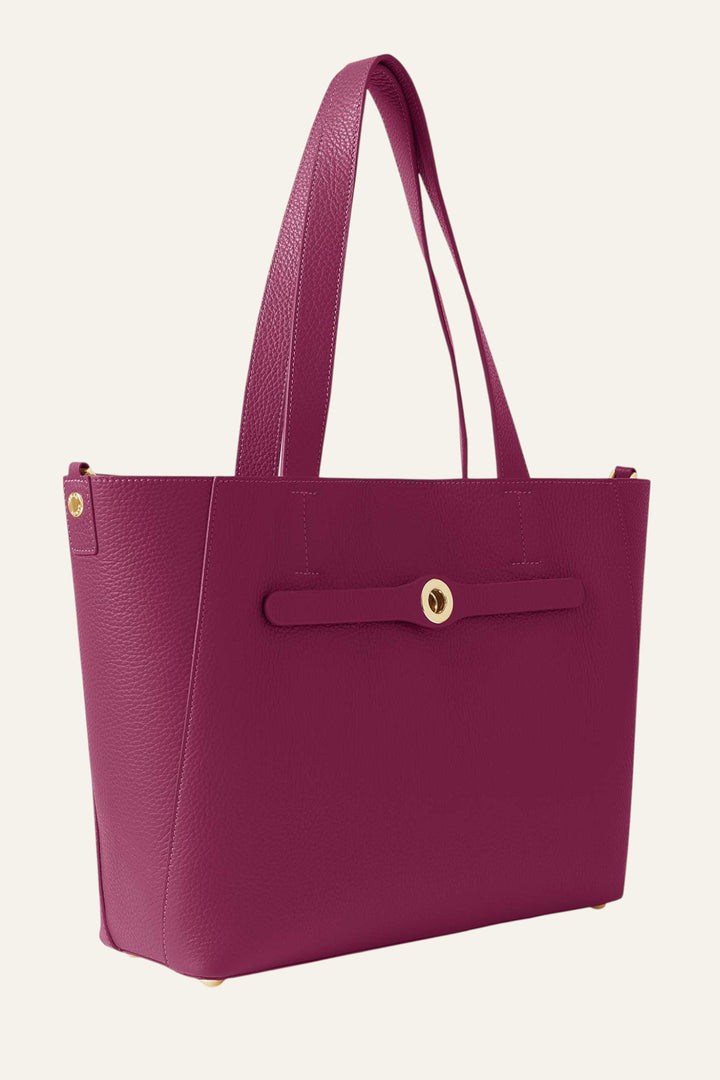 Sarah Haran Tote Bag Cheri Pink With Gold Hardware