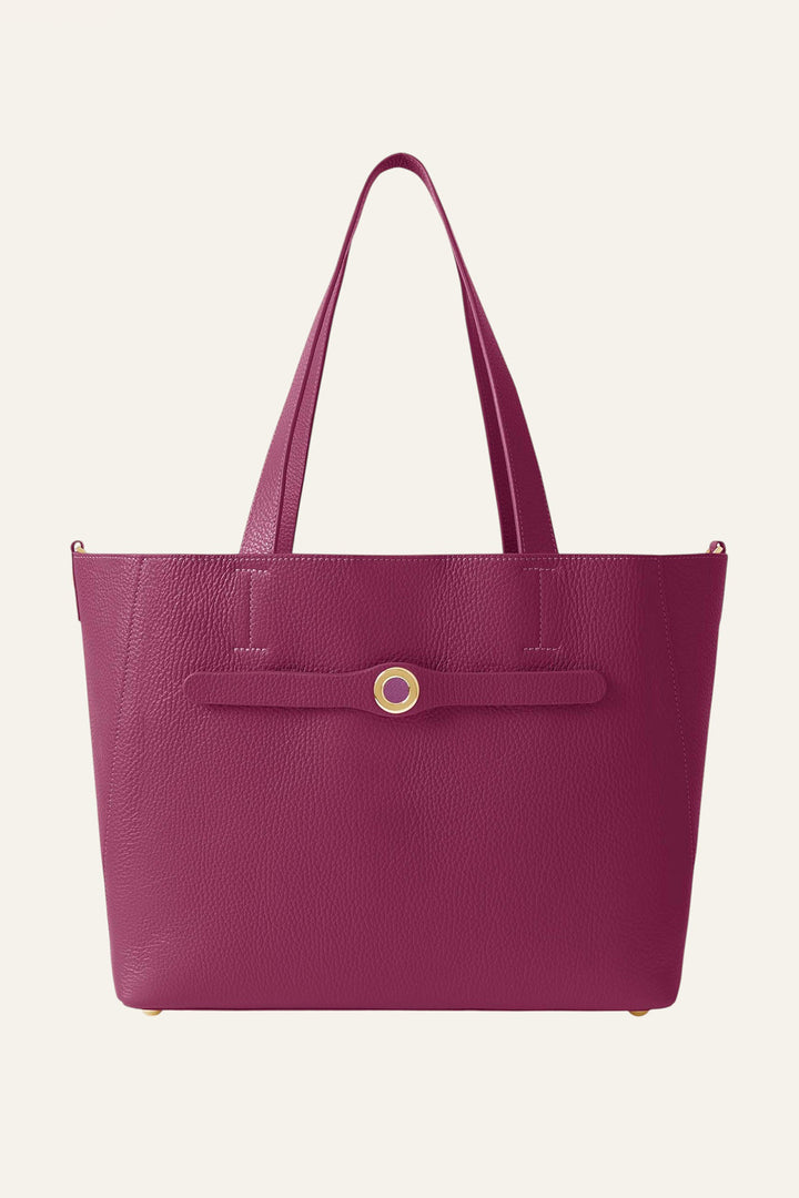 Sarah Haran Tote Bag Cheri Pink With Gold Hardware
