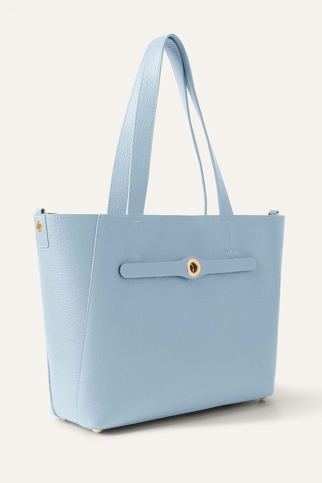 Sarah Haran Tote Bag Duck Egg Blue With Gold Hardware