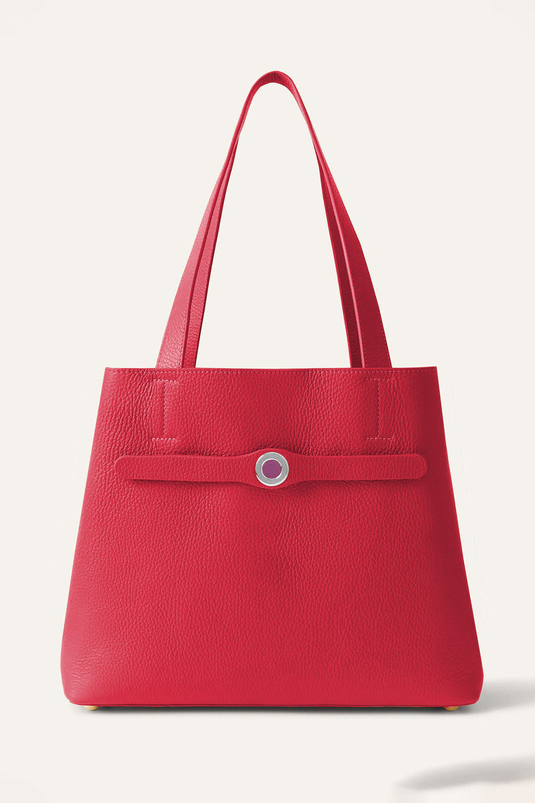 Sarah Haran Tote Bag Pillarbox Red With Silver Hardware