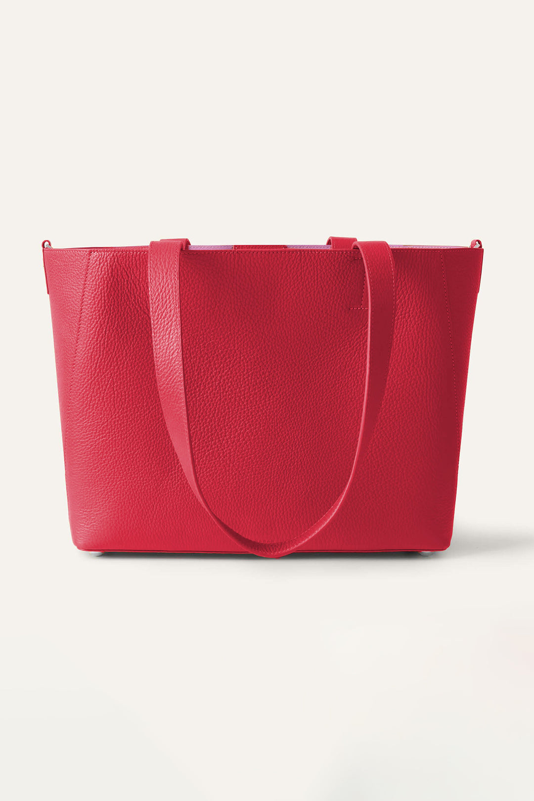 Sarah Haran Tote Bag Pillarbox Red With Silver Hardware