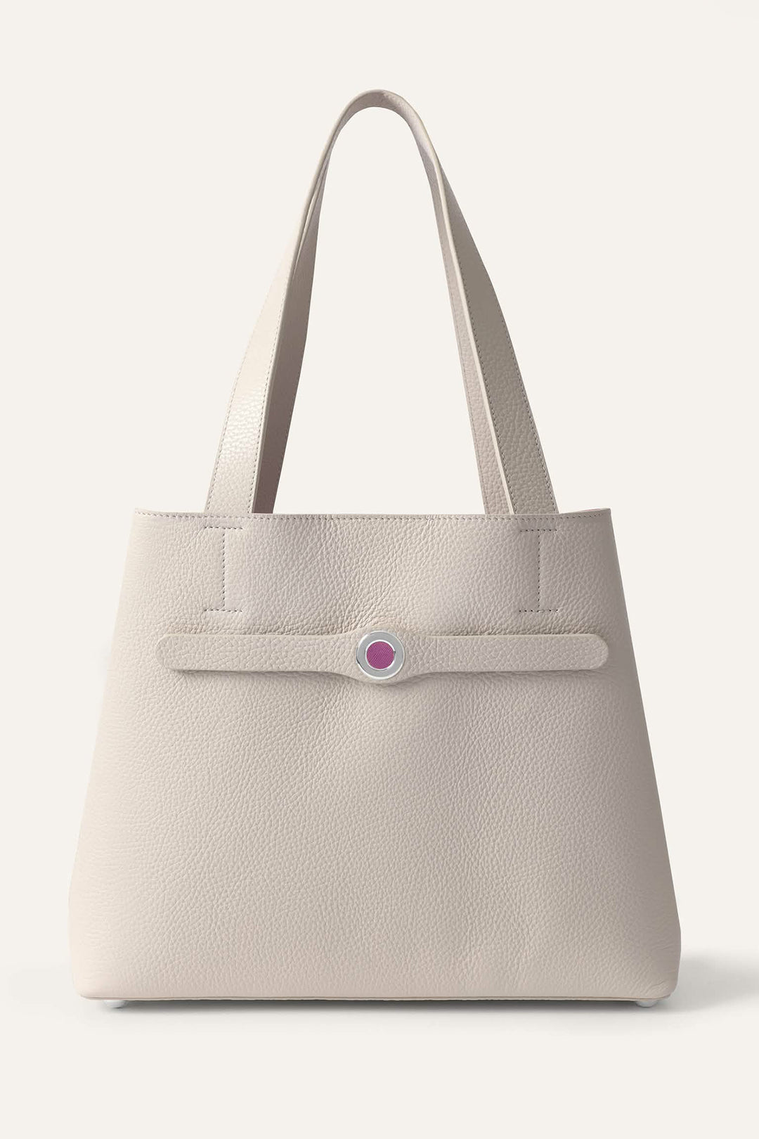 Sarah Haran Tote Bag Porcelain Cream With Silver Hardware