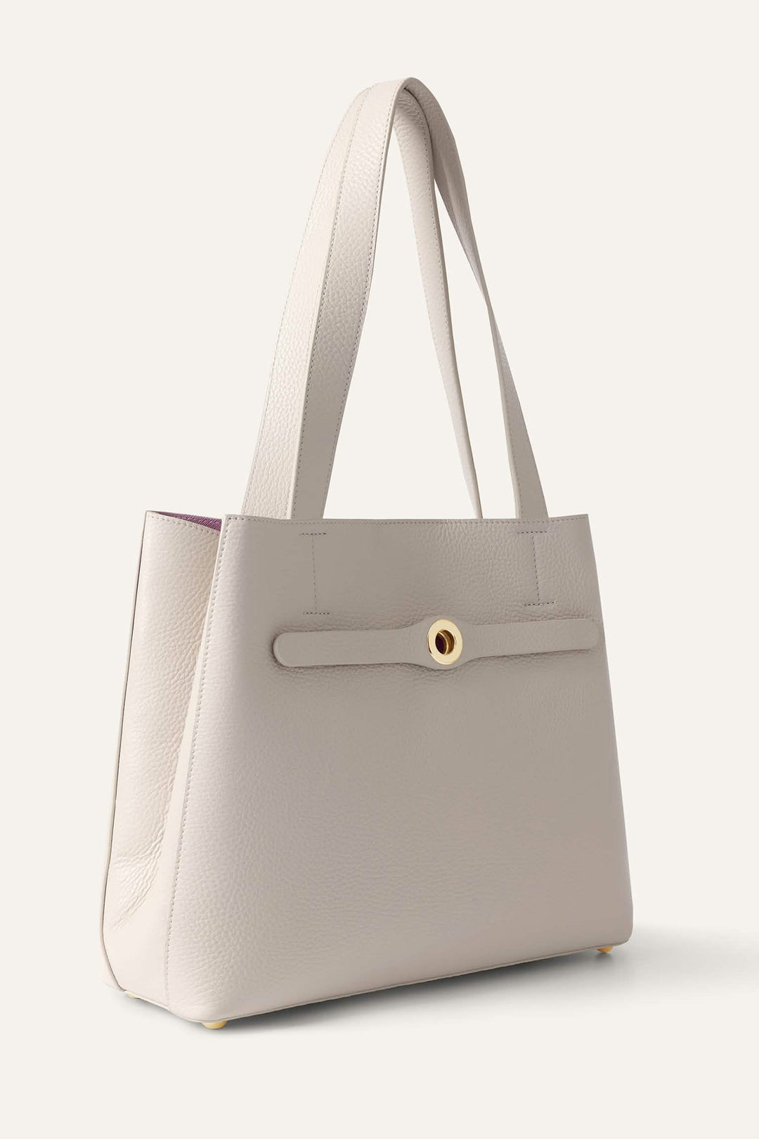 Sarah Haran Tote Bag Porcelain Cream With Gold Hardware