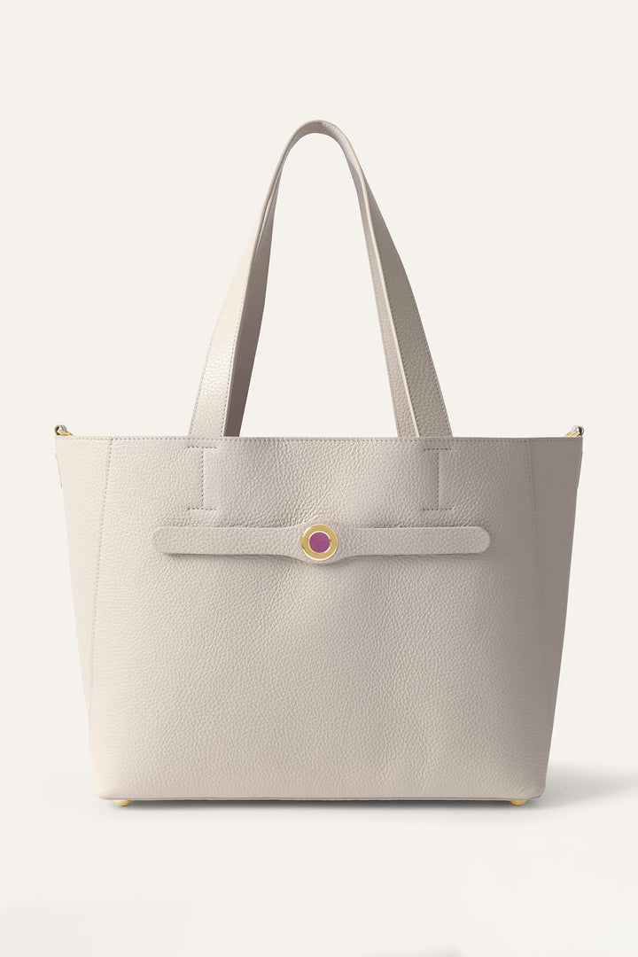 Sarah Haran Tote Bag Porcelain Cream With Gold Hardware