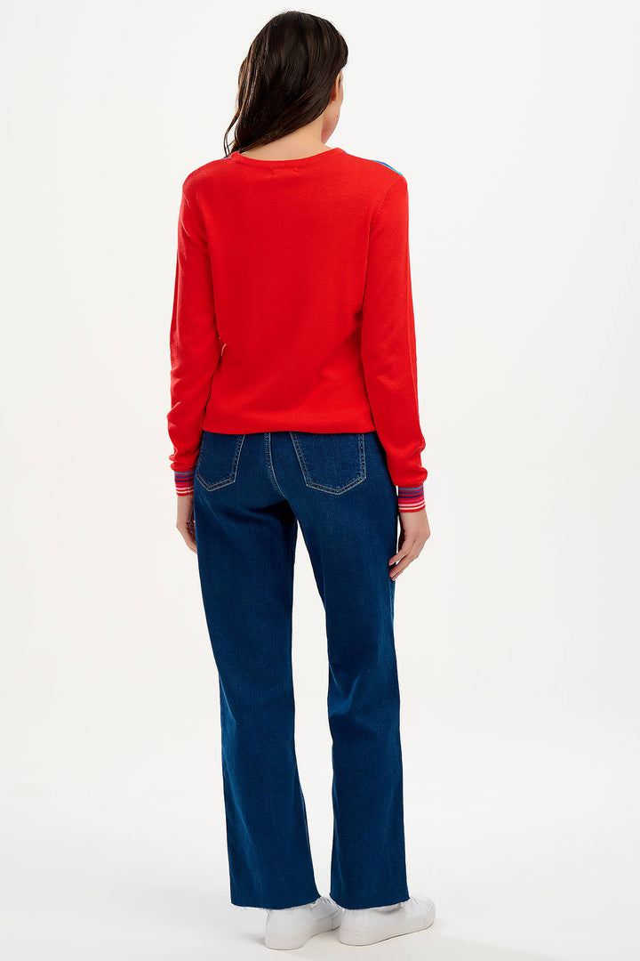 Sugarhill Brighton K0706 Red Prism Rita Jumper - Experience Boutique