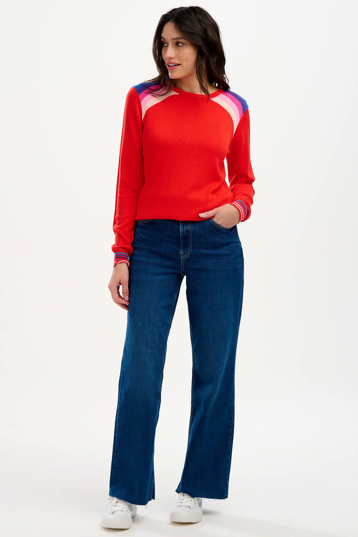 Sugarhill Brighton K0706 Red Prism Rita Jumper - Experience Boutique