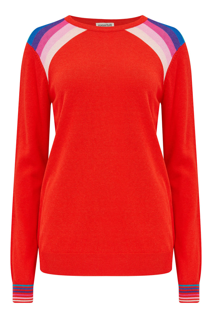 Sugarhill Brighton K0706 Red Prism Rita Jumper - Experience Boutique