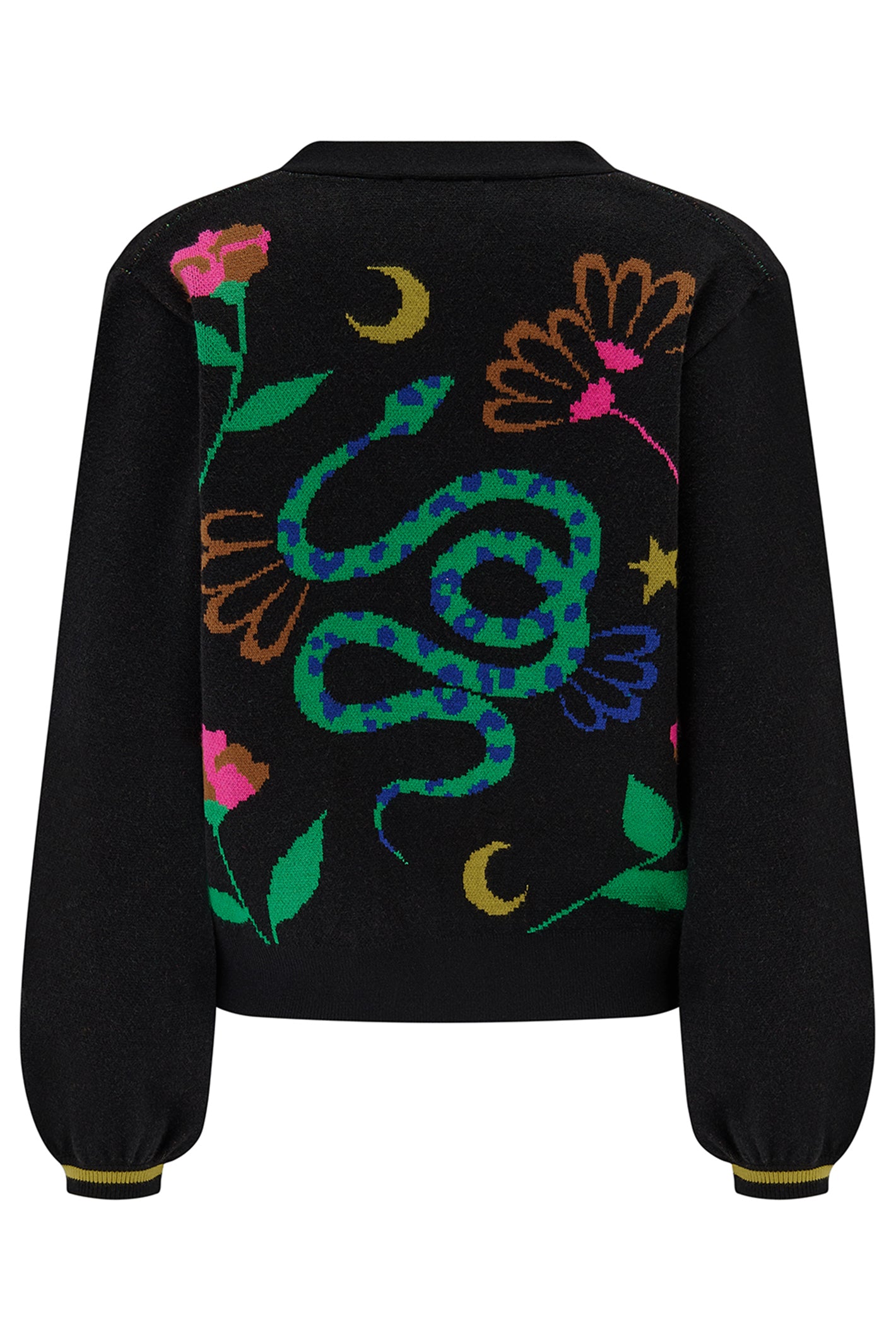 Sugarhill Brighton K0884 Adrian Black Snake Floral Cardigan